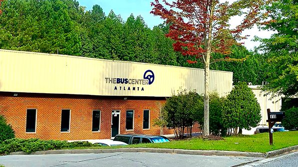 outside of bus center atlanta building