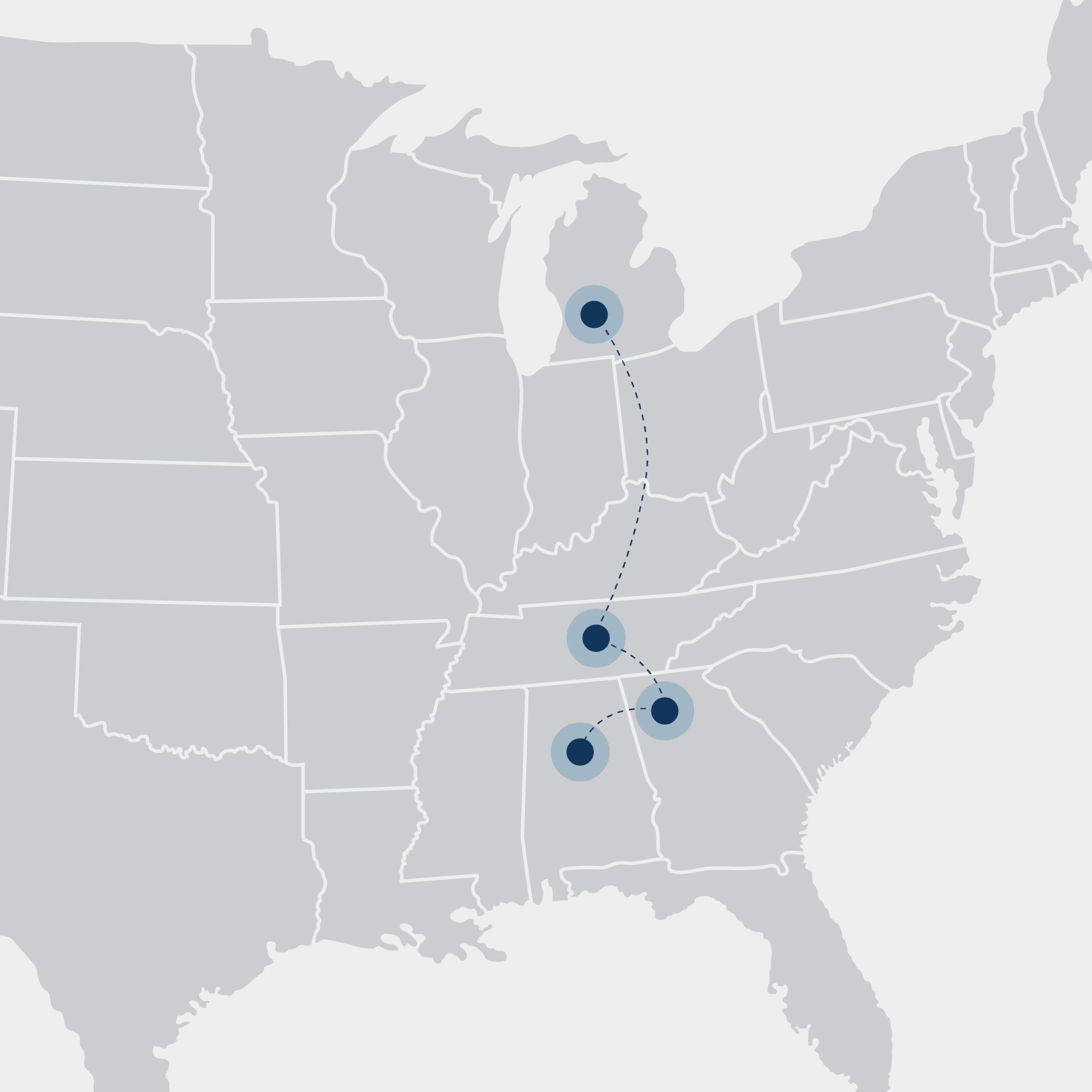 From Michigan to Alabama